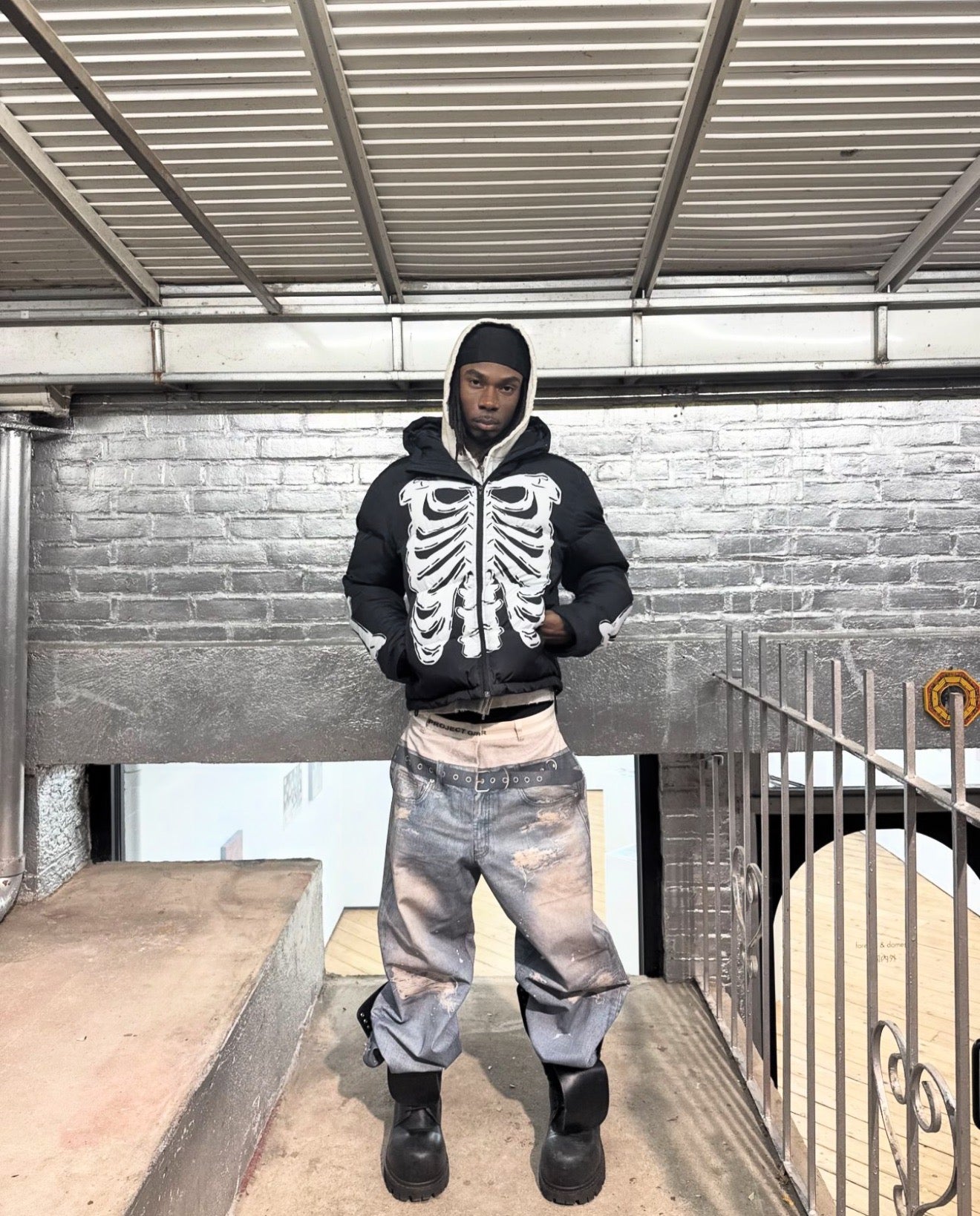 WAVYY Bone Puffer Jacket